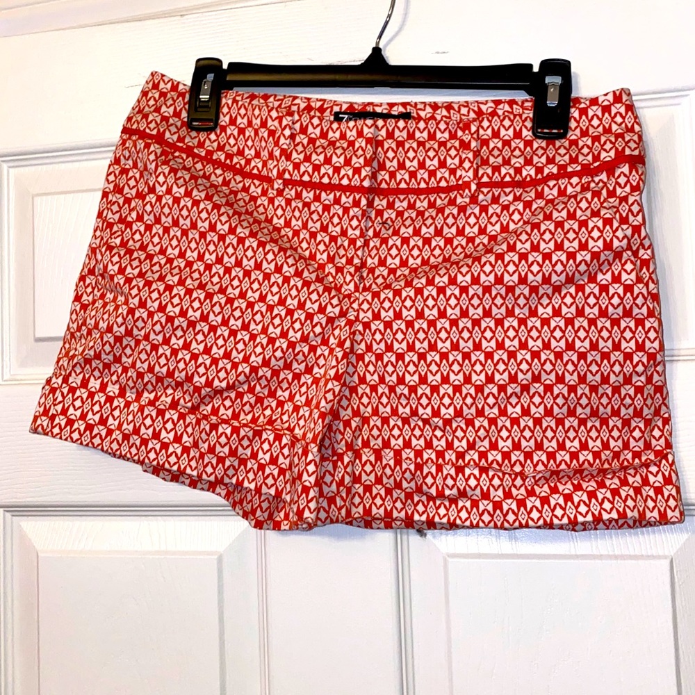 Casual orange patterned shorts